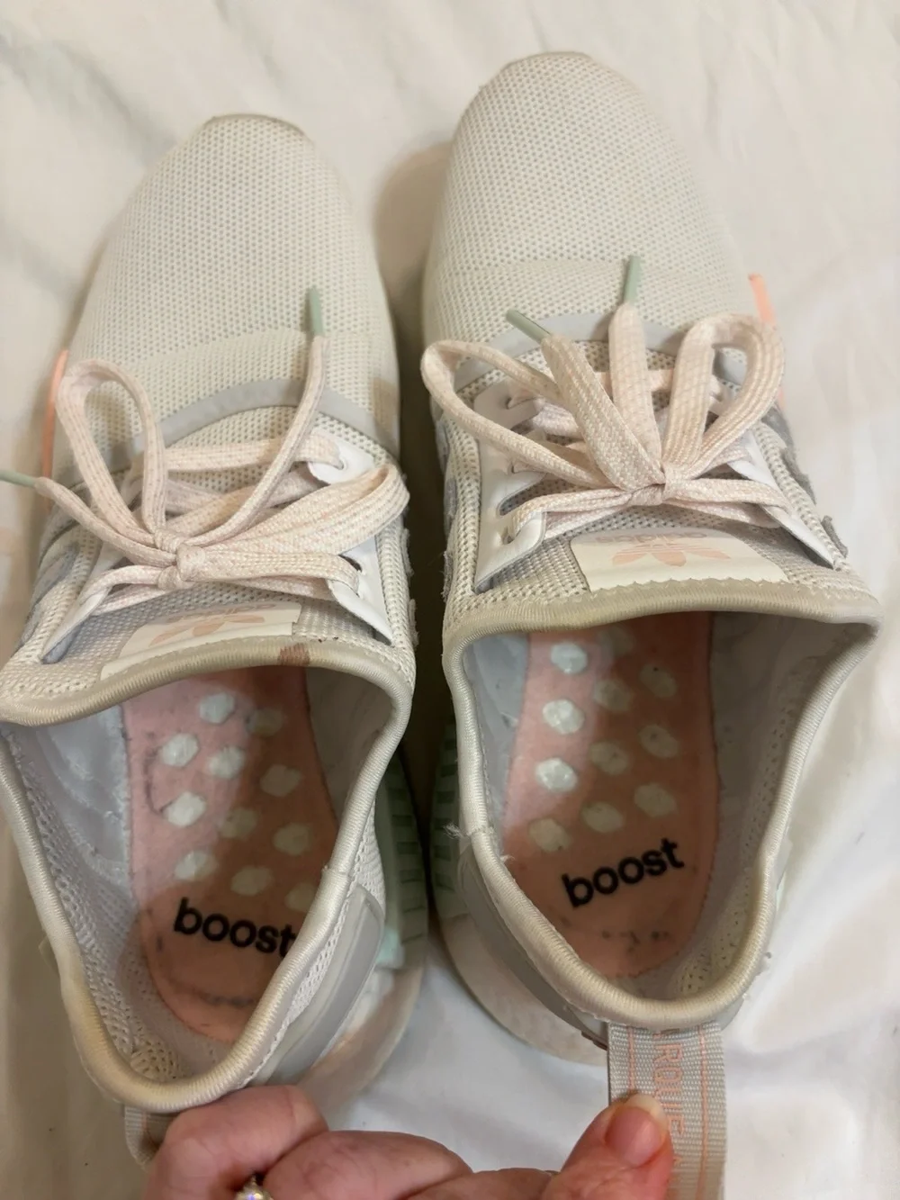 Adidas NMD_R1 “Grunge Pack” EG6869 Cloud White/Ice Mint/Icey Pink Women’s Size 9